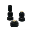 Set de 3 bougeoirs en hêtre massif carbone - Pigments