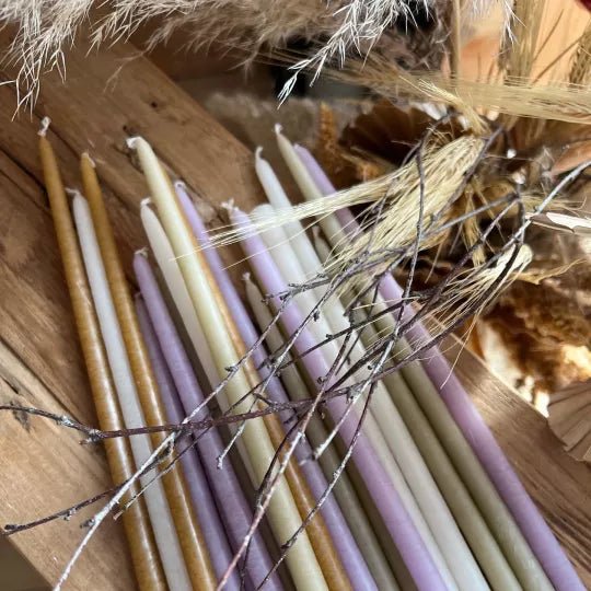 25 bougies fines artisanales - Pigments