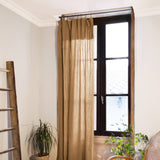 Rideau double gaze de coton Camel