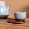 Tasse Argile rouge émaillée grise