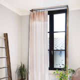 Rideau double gaze de coton Guimauve
