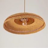 Grande suspension artisanale | Paille tressée