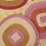 Set de table en raphia Noisette - Rose