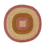 Set de table en raphia Noisette - Rose