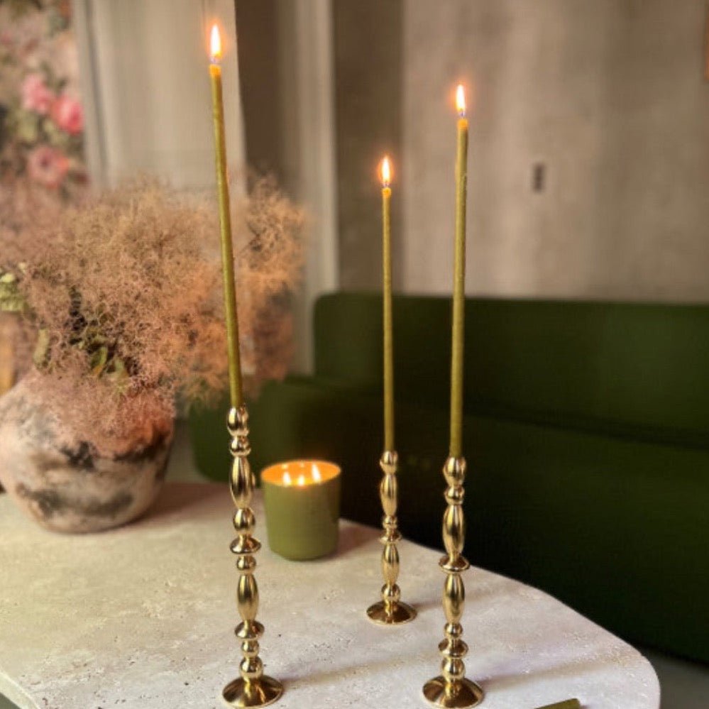 Bougeoir en laiton fini antique 2025 luxe décor à la maison bougeoir en métal Al