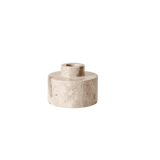 Bougeoir Vita ivoire - marbre écru, ivoire  pour bougie diamètre 2.2 cm - jolie table de fêtes - Muubs x  Pigments