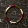 Bracelet Marza – Ecru, bordeaux & olive - Pigments
