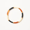 Bracelet Marza – Noir, ivoire & ambre - Pigments