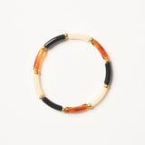 Bracelet Marza – Noir, ivoire & ambre - Pigments