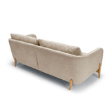 Canapé Jenny, personnalisable détail du dossier élégant en velours chiné beige - Sits fabrication Européenne chez Pigments boutique de meubles et accessoires décoration Pais 11e