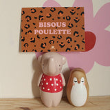 Carte Bisous poulette - Pigments