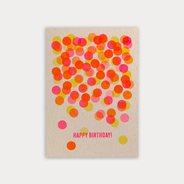 Carte confettis - Happy birthday - Pigments