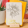 Carte de vœux « Juste un petit mot » Lotus - Pigments