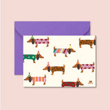 Carte Teckel Birthday - Pigments