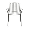 La chaise, le fauteuil et le tabouret sont réalisés en métal tubulaire traité pour l'extérieur, peint en mat en six couleurs - marque Imperial line x Pigments mobilier extérieur 