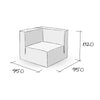 Canapé modulable Asato
