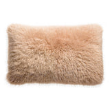 Coussin effet mouton à poils longs - Pigments