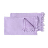 Duo de serviettes Luna Lilas en coton bio - Pigments