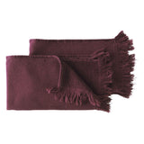 Duo de serviettes Luna Wine en coton bio - Pigments