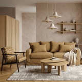 Fauteuil Paul et  canapé en lin lavé bois massif style scandinave, année 50 fabriqué en France vintage -Ralph M x  Pigments à Paris 11e proche Bastille