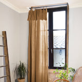 Rideau double gaze de coton Camel