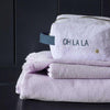 Duo de serviettes Luna Lilas en coton bio