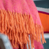 Plaid Mohair Mélange Orange & Pivoine - Pigments