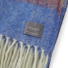 Plaid Mohair Rayures bleu, azur & camel - Pigments