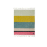 Plaid Mohair Rayures menthe, jaune & rose - Pigments