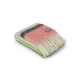 Plaid Mohair Rayures menthe, jaune & rose - Pigments