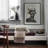 Plaid Mohair Taupe - Pigments