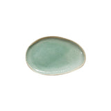 Plat Ovale S Wabi vert - Pigments