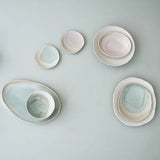 Plat Ovale S Wabi vert - Pigments