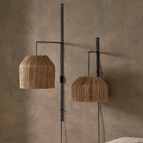 Porte luminaire métal martelé noir M - Pigments