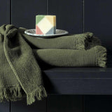 Serviette de toilette Luna Kale en coton bio - Pigments