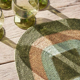 Set de table en raphia Vert pour toute vos table d'été facile à nettoyer - marque Bonheur du jour x Pigments 