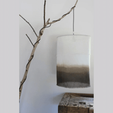 Suspension en lin blanc / Brun chataignier - Pigments