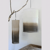 Suspension en lin blanc / Brun chataignier - Pigments