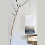 Suspension en lin blanc / Indigo & Brun - Pigments