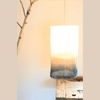 Suspension en lin blanc / Indigo & Brun - Pigments