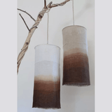 Suspension en lin blanc / Orange fumée - Pigments