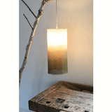 Suspension en lin blanc / Vert mousse - Pigments