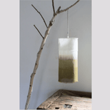 Suspension en lin blanc / Vert mousse - Pigments