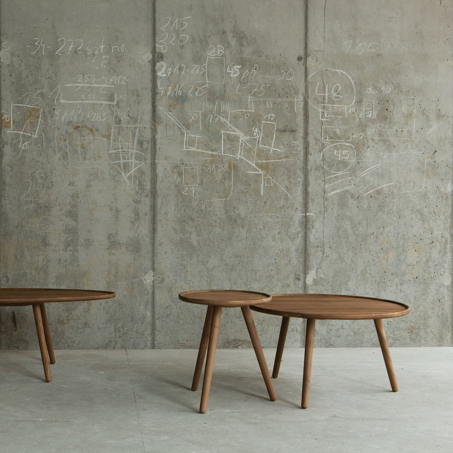 Table basse Love en bois massif, chêne, noyer ou frêne