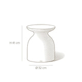 Table d'appoint en céramique Crème