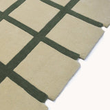 Tapis Damier Crème & Sauge - Pigments