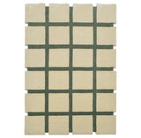 Tapis Damier Crème & Sauge - Pigments