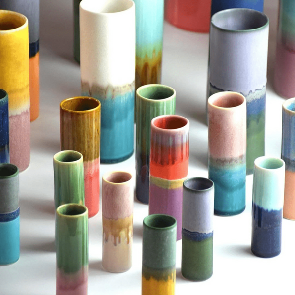 Vase en porcelaine Coulé - Pigments