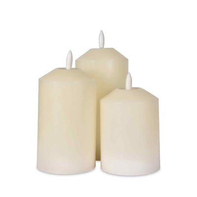 3 bougies LED cire naturelle - Pigments