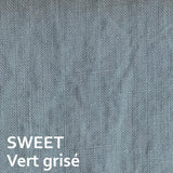 CANAPÉ BIARRITZ MÉRIDIENNE HOME SPIRIT Canapé Home Spirit Sweet Vert grisé 100% LIN fin - SWEET 